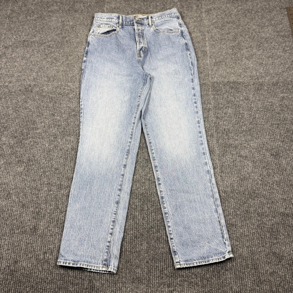 PacSun Stretch Dad Jeans Light Wash High Rise Button Fly Denim Size 30